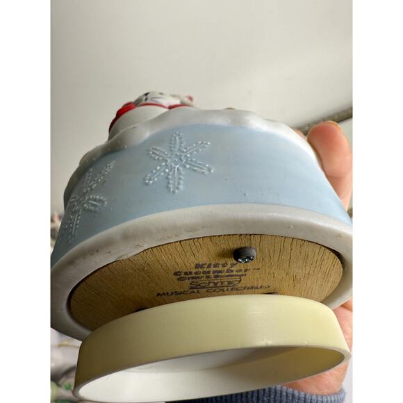 Rare Vintage Kitty Cucumber Cat and Snowman music box, works - Picture 6 of 10